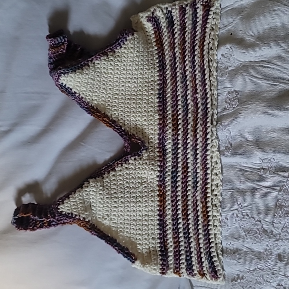 Handmade Crochet Striped Crop Top